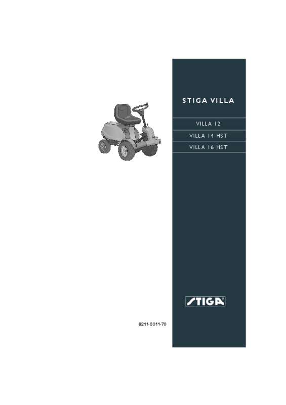 Guide utilisation STIGA VILLA 12  de la marque STIGA