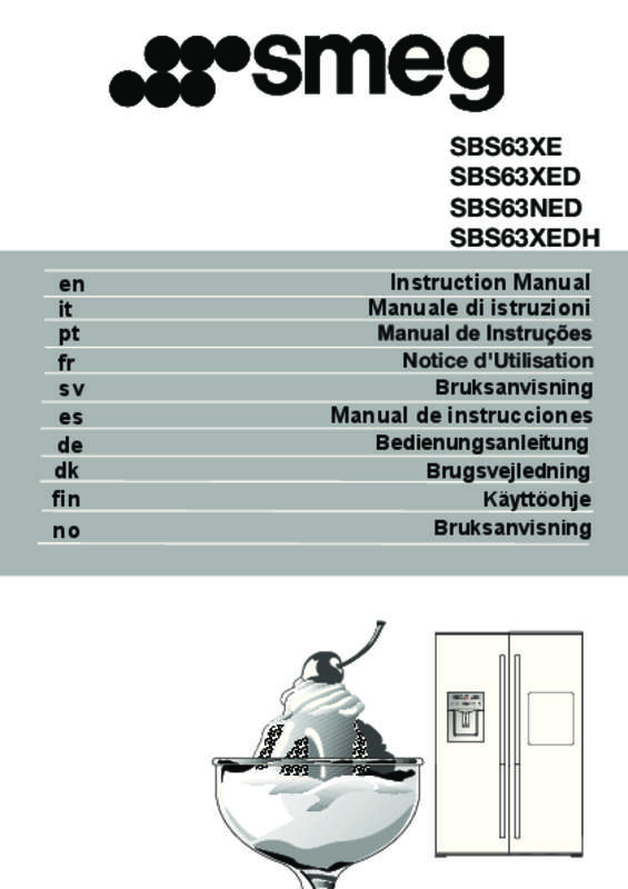 Guide utilisation  SMEG SBS63NED  de la marque SMEG