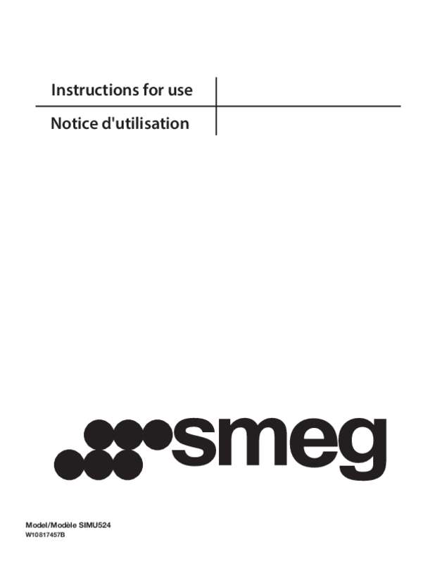 Guide utilisation  SMEG SIMU524B  de la marque SMEG