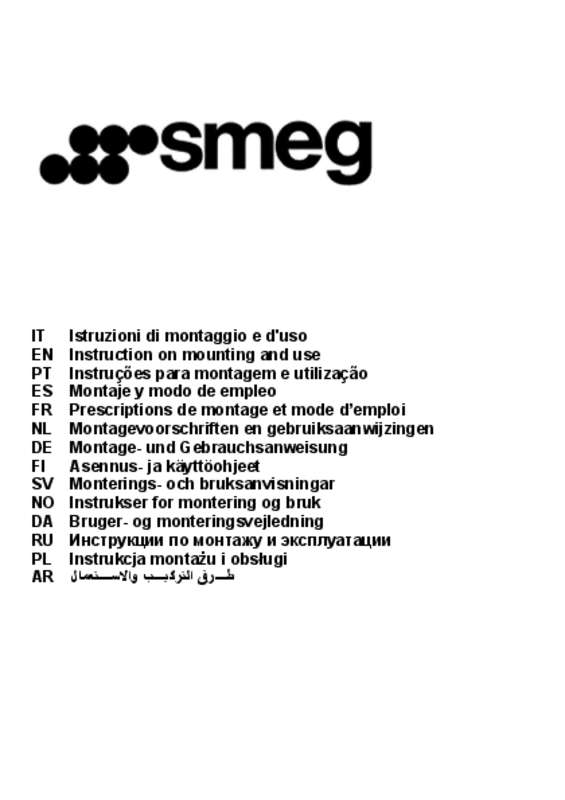 Guide utilisation  SMEG KSET92E  de la marque SMEG