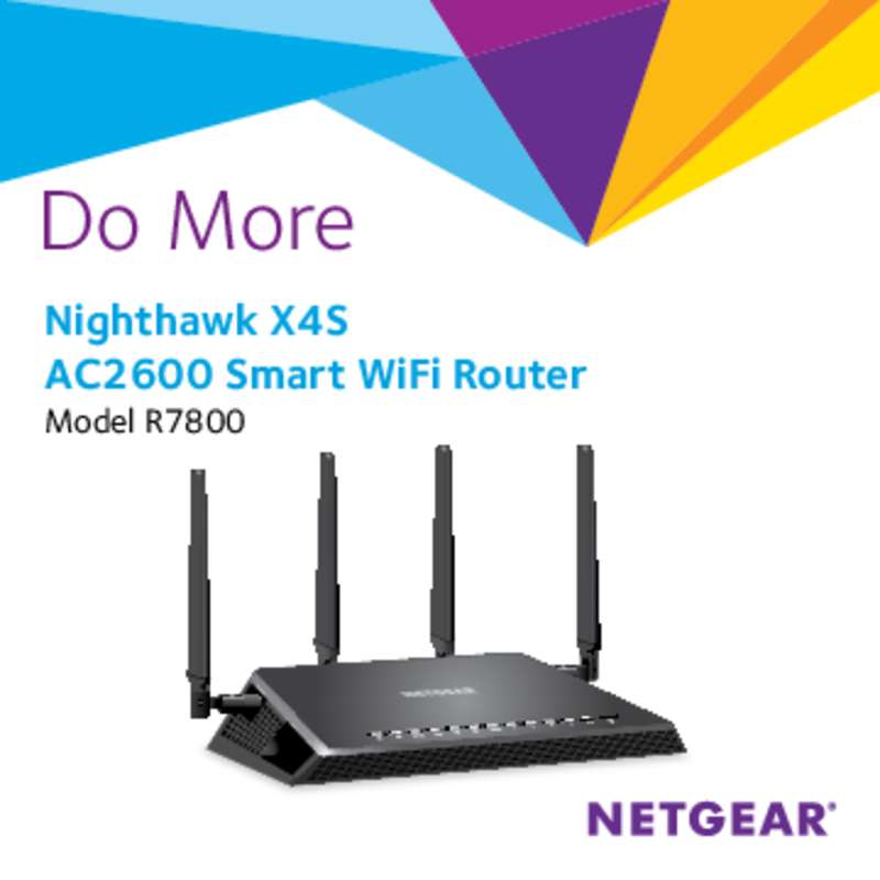 Guide utilisation NETGEAR NIGHTHAWK X4S R7800  de la marque NETGEAR