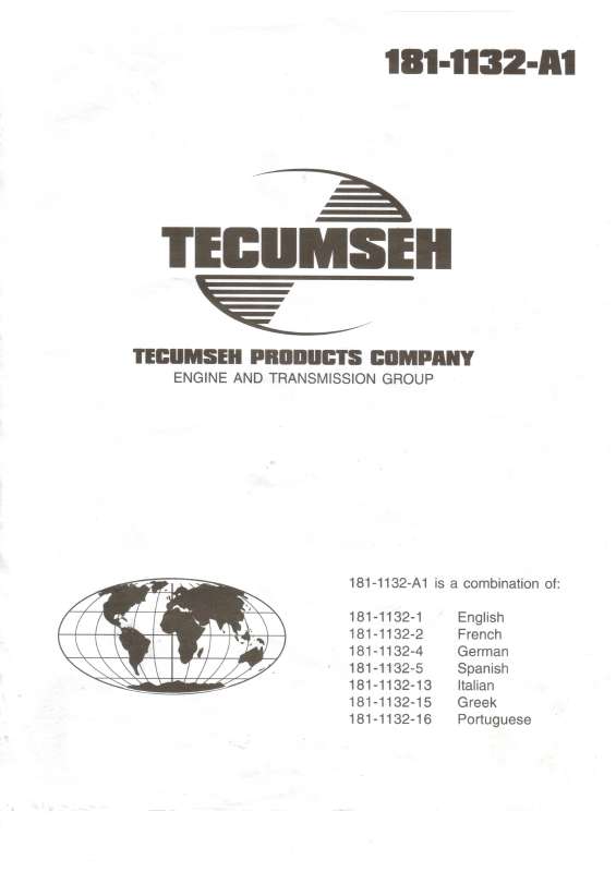 Guide utilisation  TECUMSEH OHV110  de la marque TECUMSEH