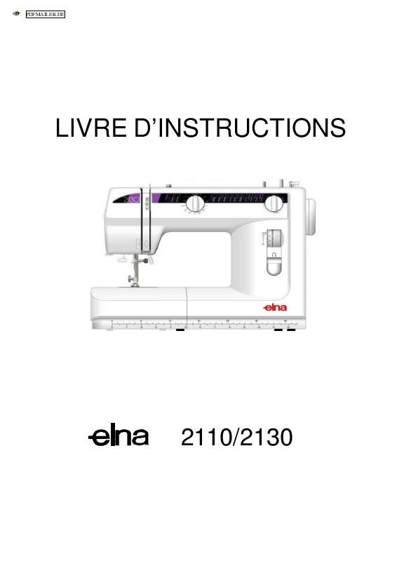 Guide utilisation ELNA 2110  de la marque ELNA