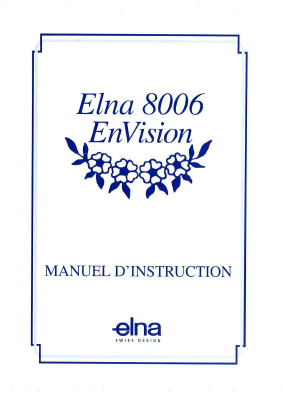 Guide utilisation ELNA 8006  de la marque ELNA