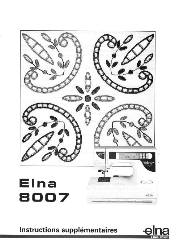 Guide utilisation ELNA 8007  de la marque ELNA
