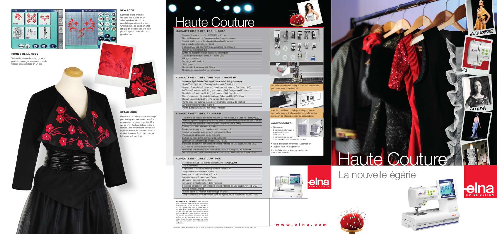 Guide utilisation ELNA 9600 HAUTE COUTURE  de la marque ELNA