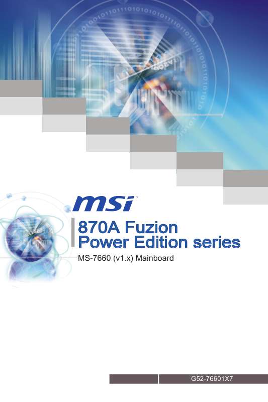 Guide utilisation  MSI 870A FUZION POWER EDITION  de la marque MSI