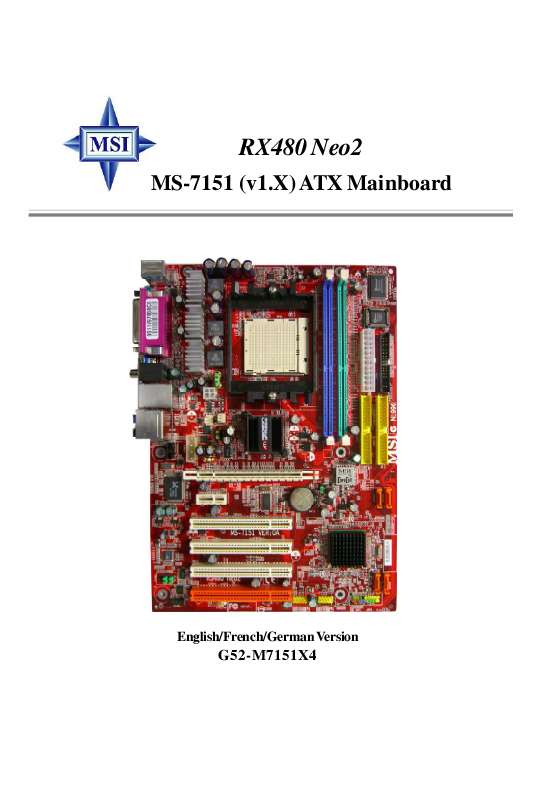 Guide utilisation  MSI MS-7151  de la marque MSI