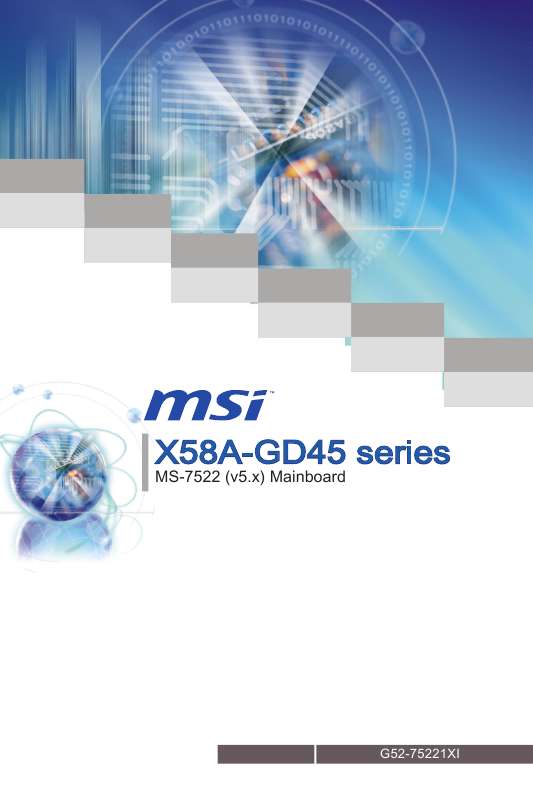 Guide utilisation  MSI MS-7522 V5.0  de la marque MSI