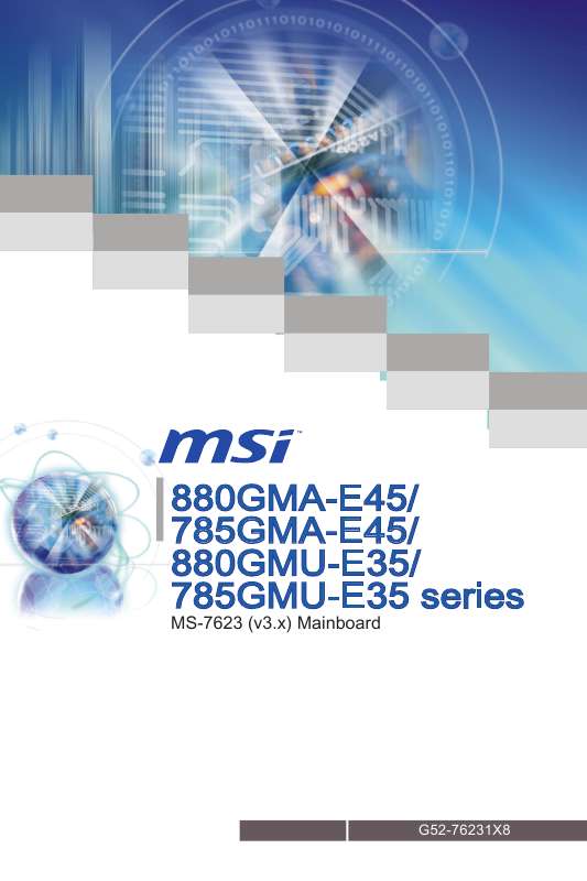 Guide utilisation  MSI MS-7623 G52-76231X8  de la marque MSI