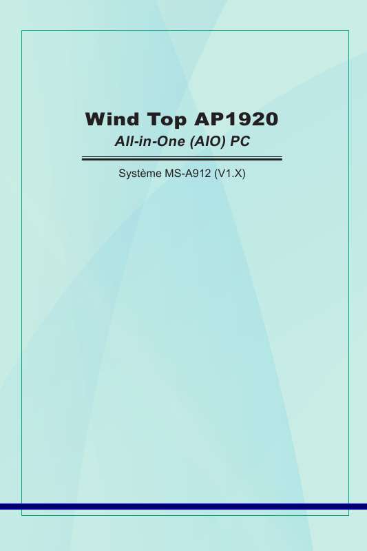 Guide utilisation  MSI WIND TOP AP1920  de la marque MSI