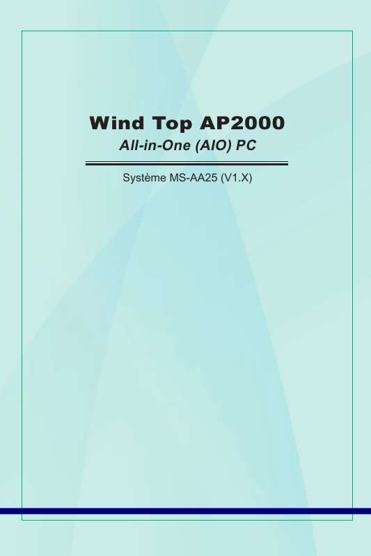 Guide utilisation  MSI WIND TOP AP2000  de la marque MSI