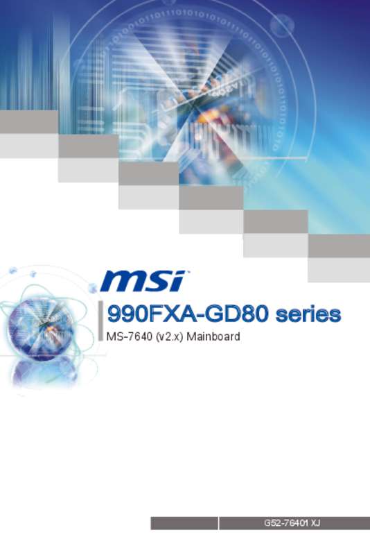 Guide utilisation MSI 990FXA-GD65  de la marque MSI
