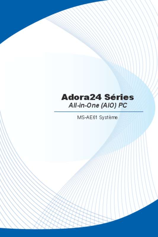Guide utilisation MSI ADORA 24G 0NC-007EU  de la marque MSI