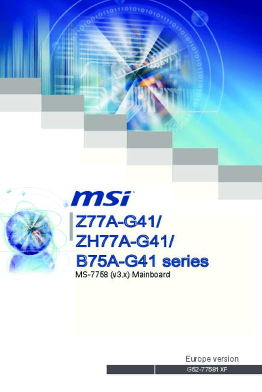 Guide utilisation MSI B75IA-E33  de la marque MSI