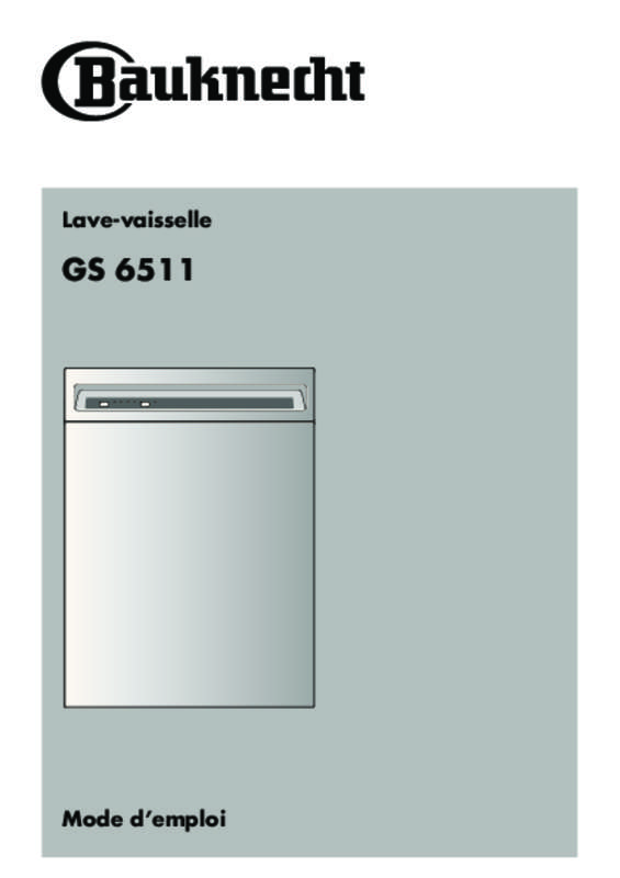 Guide utilisation BAUKNECHT GS 6511 de la marque BAUKNECHT