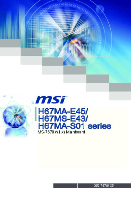 Guide utilisation MSI H67MA-E45  de la marque MSI