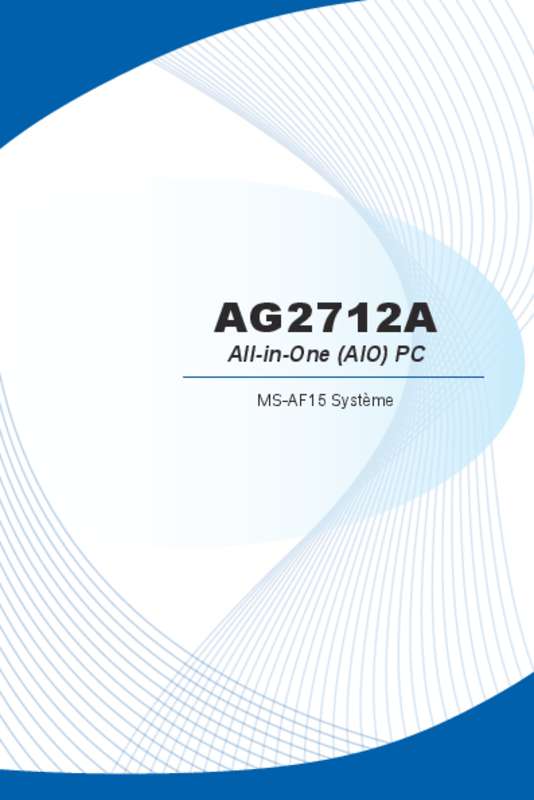 Guide utilisation MSI AG2712A-026EU GAMING ALL-IN-ONE  de la marque MSI