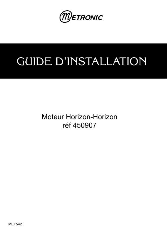 Guide utilisation  METRONIC MOTEUR 100 SAT HORIZON-HORIZON  de la marque METRONIC