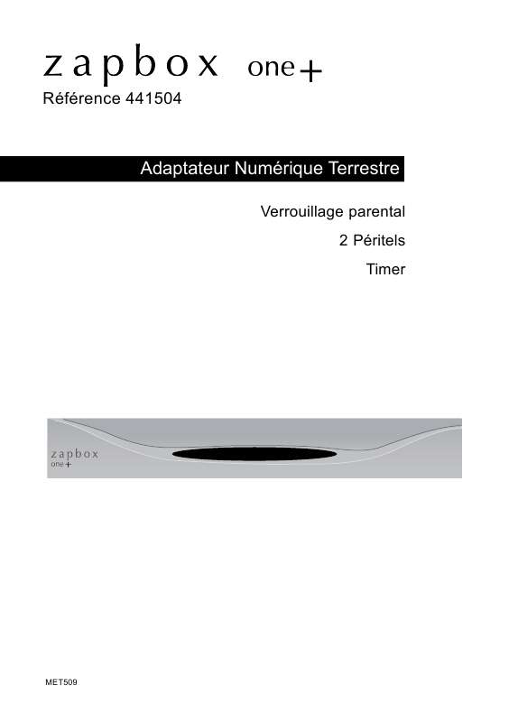 Guide utilisation  METRONIC TNT ZAPBOX ONE +  de la marque METRONIC