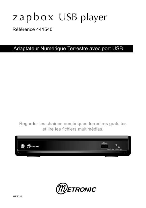 Guide utilisation  METRONIC TNT ZAPBOX USB PLAYER  de la marque METRONIC