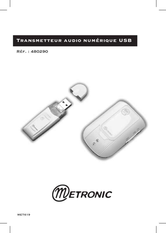 Guide utilisation  METRONIC TRANSMETTEUR AUDIO NUMERIQUE USB  de la marque METRONIC