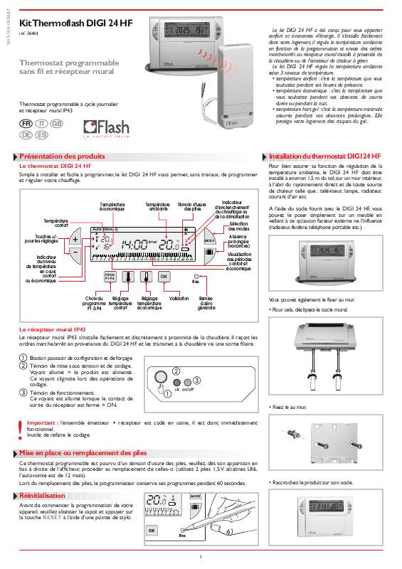 Guide utilisation  FLASH KIT THERMOFLASH DIGI 24 HF  de la marque FLASH