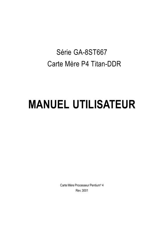 Guide utilisation GIGABYTE GA-8ST667-L  de la marque GIGABYTE