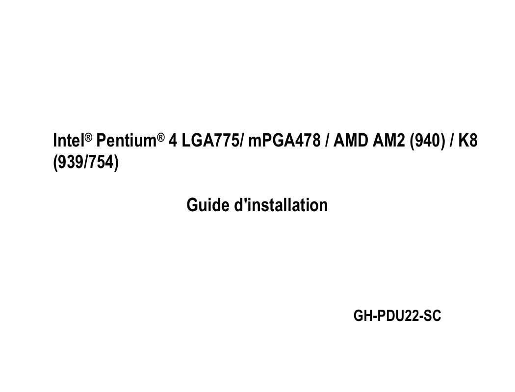 Guide utilisation GIGABYTE G-POWER LITE GH-PDU22-SC  de la marque GIGABYTE