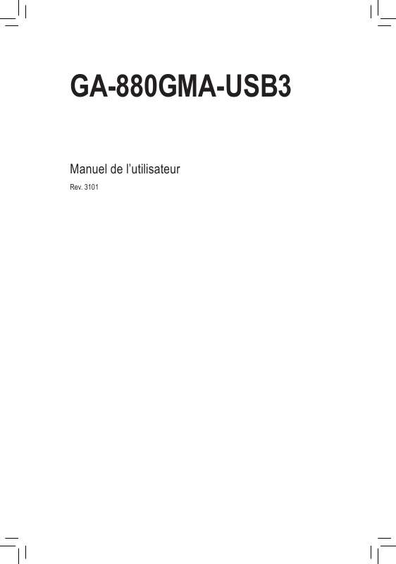 Guide utilisation GIGABYTE GA-880GMA-USB3  de la marque GIGABYTE