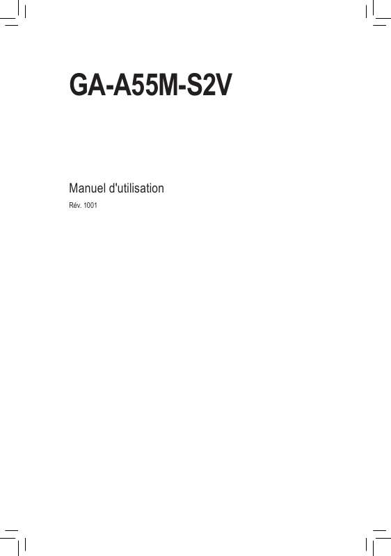 Guide utilisation GIGABYTE GA-A55M-S2V  de la marque GIGABYTE