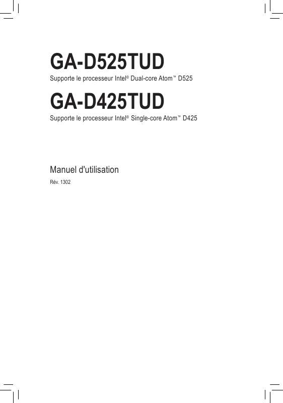 Guide utilisation GIGABYTE GA-D425TUD  de la marque GIGABYTE