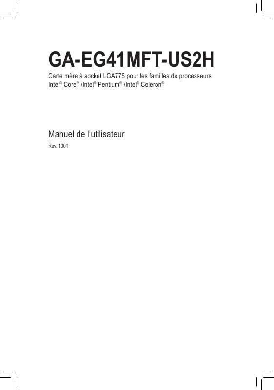 Guide utilisation GIGABYTE GA-EG41MFT-US2H  de la marque GIGABYTE