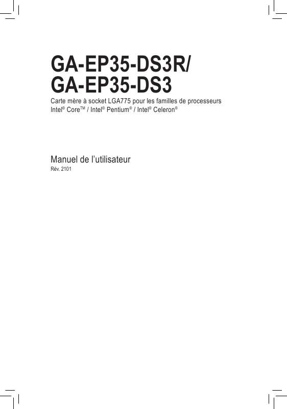 Guide utilisation GIGABYTE GA-EP35-DS3  de la marque GIGABYTE