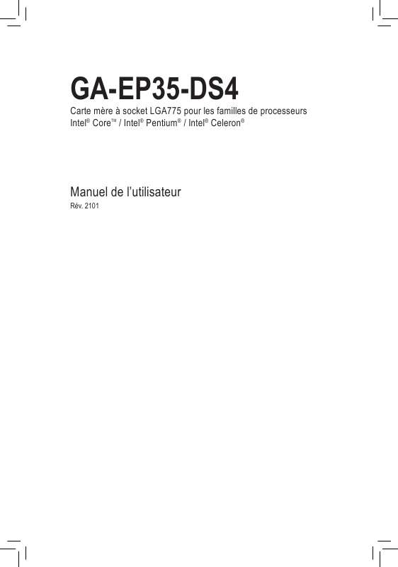 Guide utilisation GIGABYTE GA-EP35-DS4  de la marque GIGABYTE