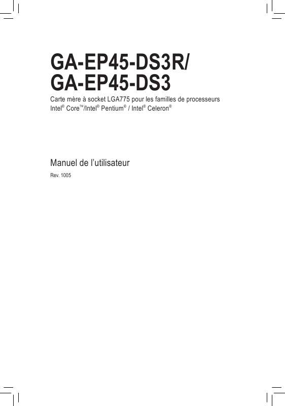 Guide utilisation GIGABYTE GA-EP45-DS3  de la marque GIGABYTE