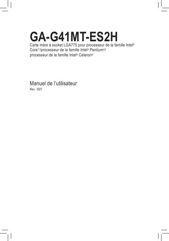 Guide utilisation GIGABYTE GA-G41MT-ES2H  de la marque GIGABYTE