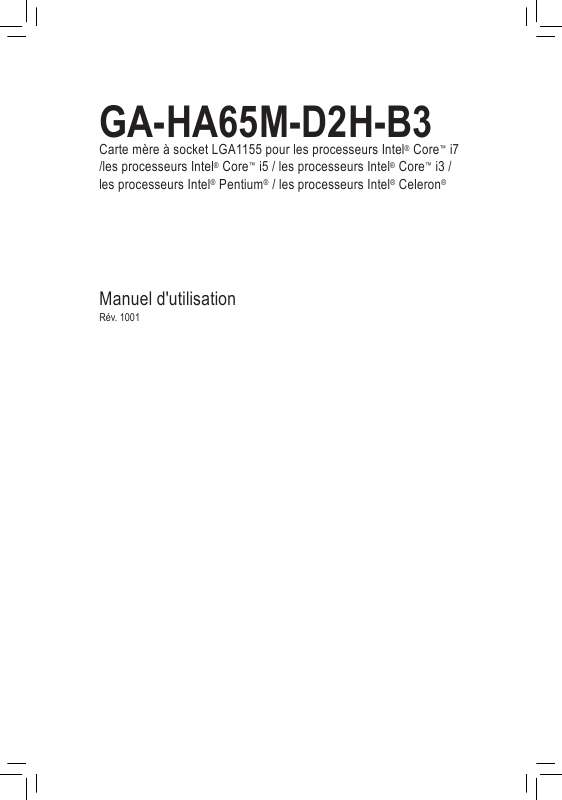 Guide utilisation GIGABYTE GA-HA65M-D2H-B3  de la marque GIGABYTE