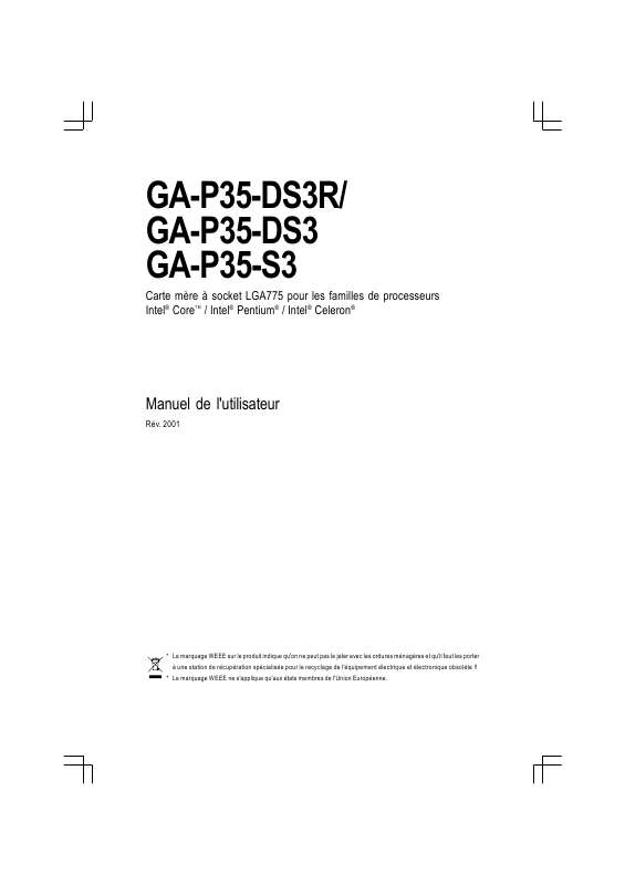 Guide utilisation GIGABYTE GA-P35-DS3  de la marque GIGABYTE
