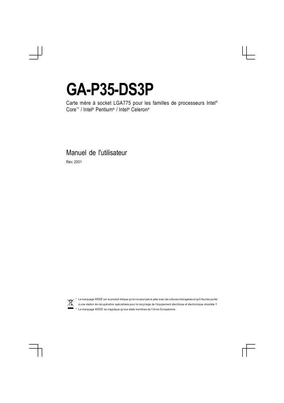 Guide utilisation GIGABYTE GA-P35-DS3P  de la marque GIGABYTE