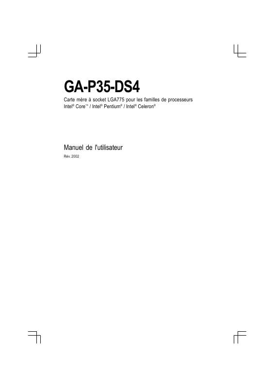 Guide utilisation GIGABYTE GA-P35-DS4  de la marque GIGABYTE
