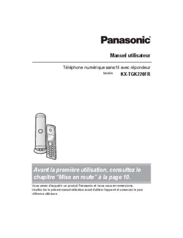 Guide utilisation PANASONIC KXTGK220FR  de la marque PANASONIC