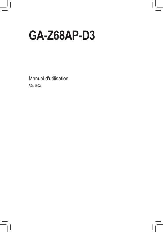 Guide utilisation GIGABYTE GA-Z68AP-D3  de la marque GIGABYTE