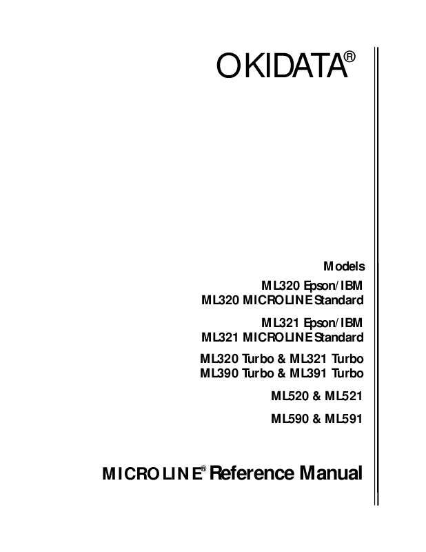 Guide utilisation OKI ML320TURBO  de la marque OKI