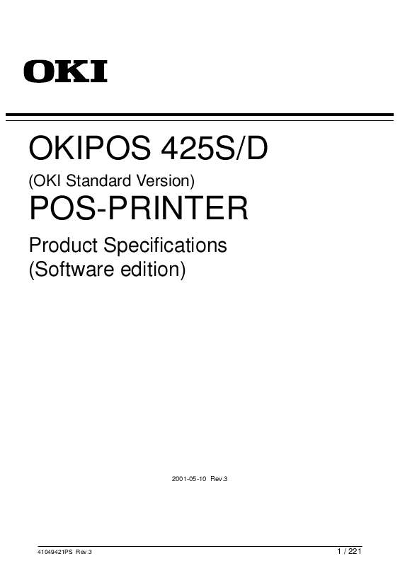 Guide utilisation OKI POS425S  de la marque OKI