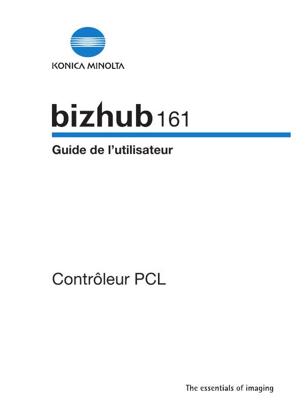 Guide utilisation KONICA MINOLTA BIZHUB 161 PCL  de la marque KONICA MINOLTA