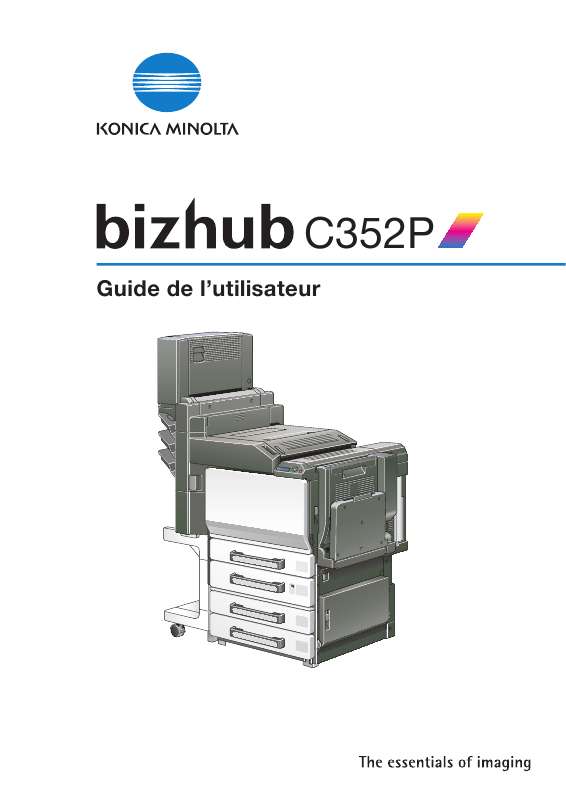 Guide utilisation KONICA MINOLTA BIZHUB C352P PHASE3 PRINTER  de la marque KONICA MINOLTA