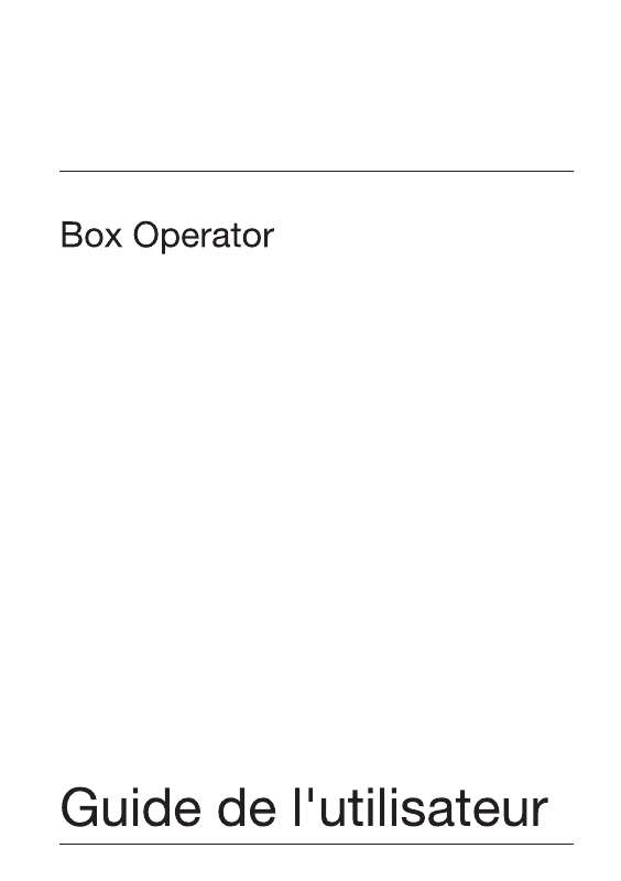 Guide utilisation  KONICA MINOLTA BOX OPERATOR 02 FR  de la marque KONICA MINOLTA