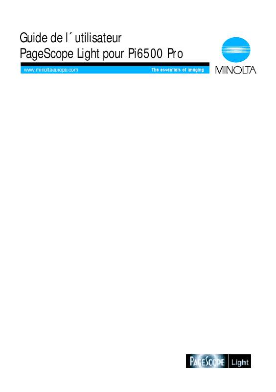 Guide utilisation  KONICA MINOLTA PSL PI6500PRO  de la marque KONICA MINOLTA
