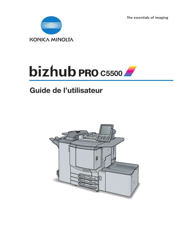 Guide utilisation KONICA MINOLTA BIZHUB PRO C5500  de la marque KONICA MINOLTA
